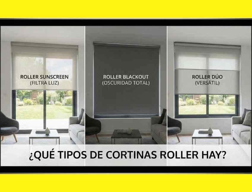 Qué modelos de cortinas roller hay