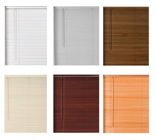 Persianas horizontales imitación de madera